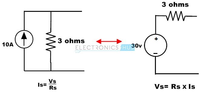 7.电流源转换为电压源的例子