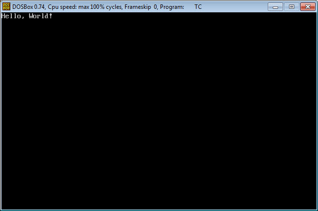 Windows Image 6的Turbo C