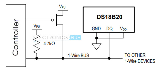 Arduino DS18B20温度传感器寄生电源