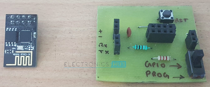 DIY PCB用于ESP8266 WiFi模块PCB工作