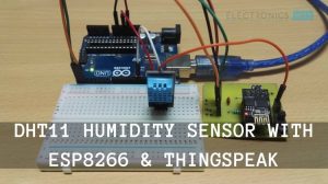 DHT11带有ESP8266的湿度传感器和ThingsPeak的特色图像