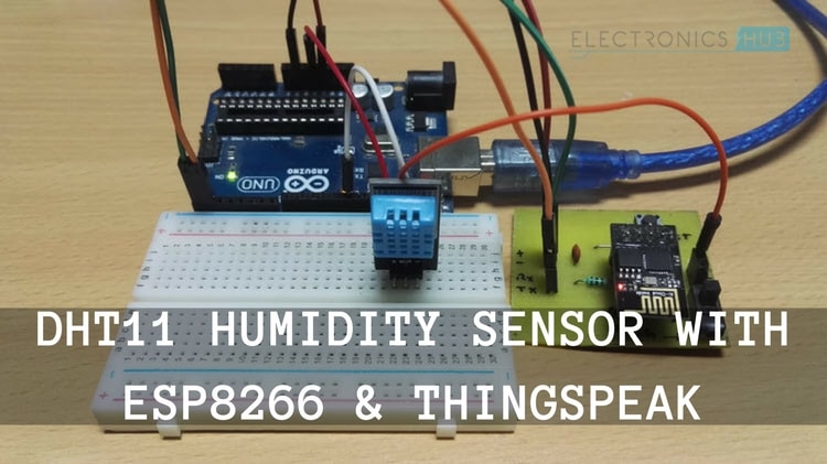 DHT11带有ESP8266的湿度传感器和ThingsPeak的特色图像