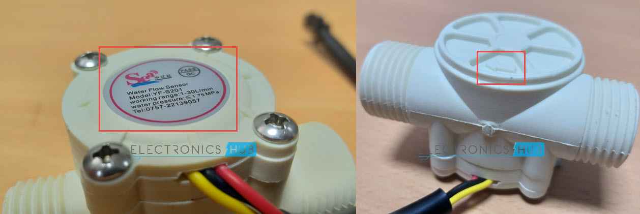 Arduino水流传感器教程传感器标记
