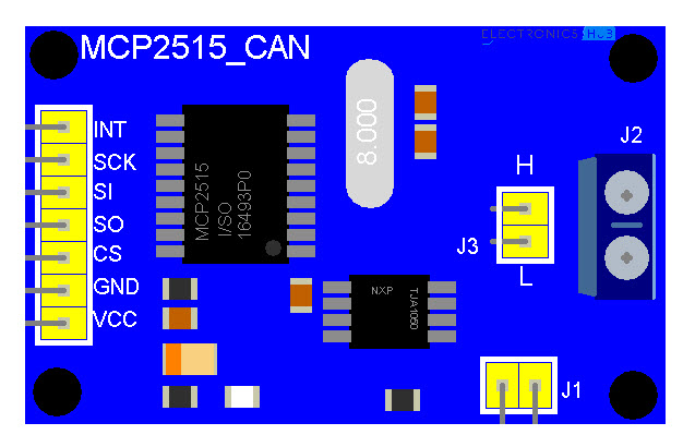 Arduino MCP2515 CAN总线接口MCP2515 CAN模块引脚
