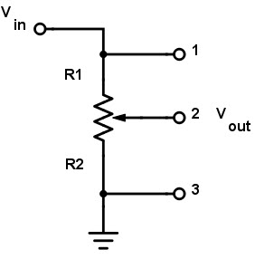 使用电位计的电压分隔电路