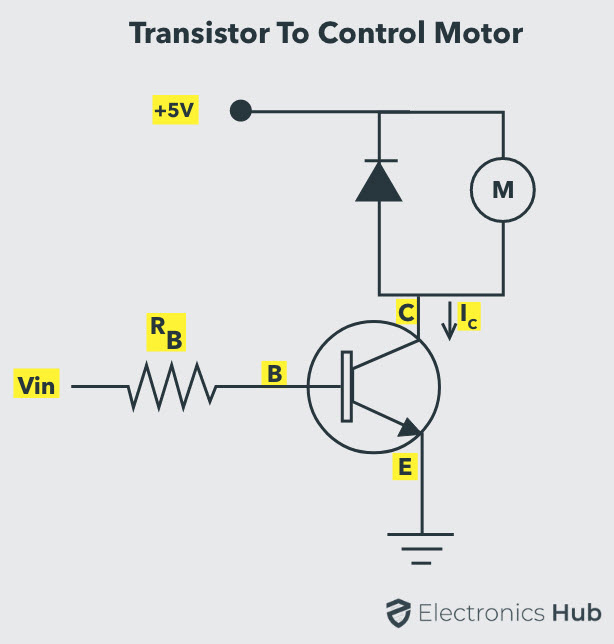 NPN-Transistor-to-Control-Motor