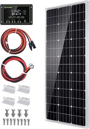 Topsolar 100瓦12伏单晶太阳能电池板套件