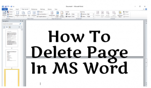 如何在MS Word中删除页面