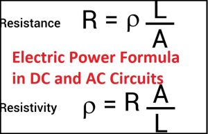 DC和交流电路中的电力公式